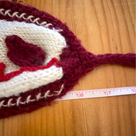 Female Knitted  Winter Head Band with Ties - Picture 3 of 9